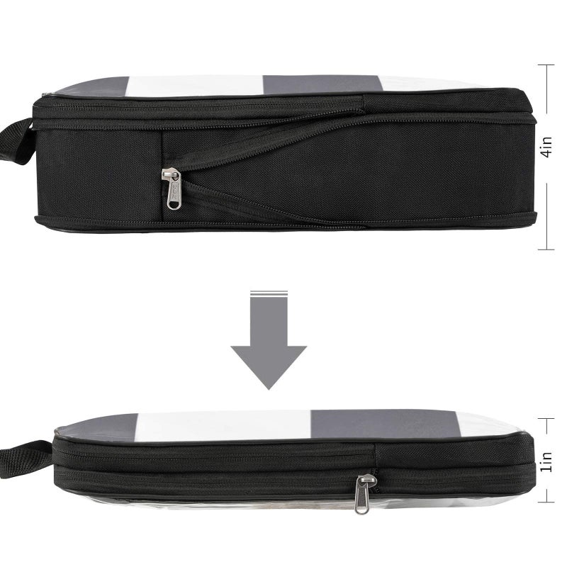 BAGAIL Transparent Compression Packing Cubes, Clear and Visible Travel Packing Organizer for backpack and suitcase(Transparent 6set) - Image 5