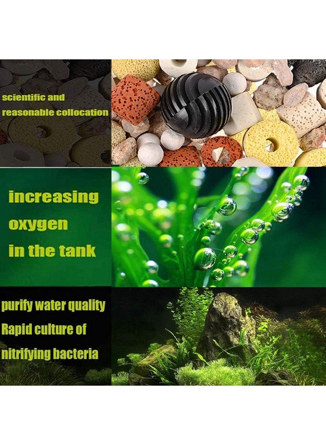 Hamiledyi 2 Pcs Aquarium Filter Media 12 In 1 Bio Balls Ceramic Rings Fish Tank Pond Biofilter Filter Media 1000 G With Mesh Bag - Image 5