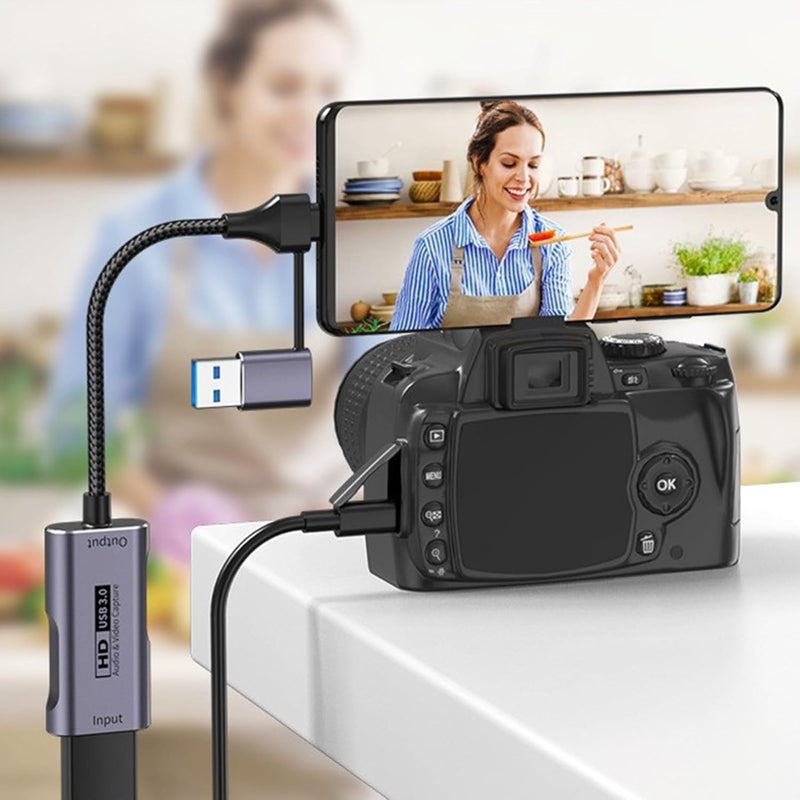 بطاقة التقاط الفيديو USB3.0 لدخول HDTV بدقة 4K60Hz مع الصوت للألعاب والبث والمؤتمرات - Image 2