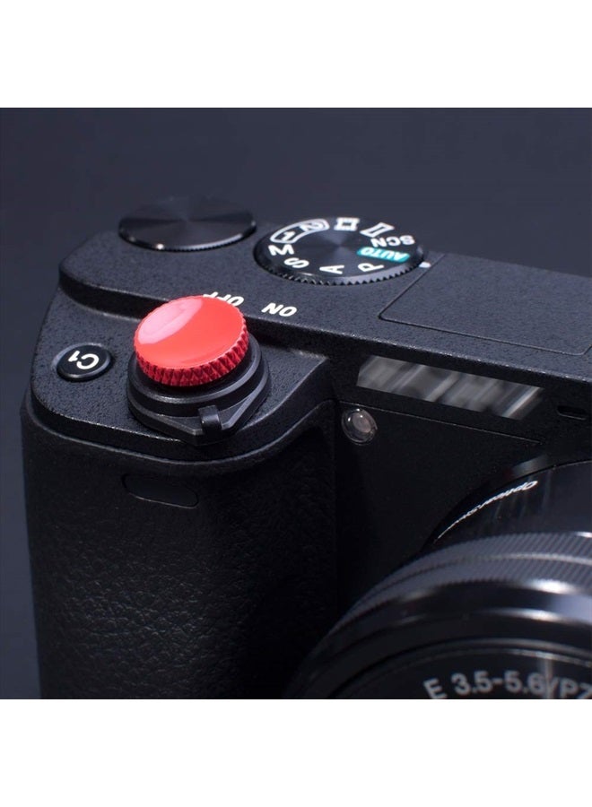 VKO Camera Soft Release Shutter Button Cap Compatible with Sony ZV-1 ZV1 RX100M7 RX100M6 RX100M5 RX100M4 RX100M3 A6000 A6100 A6300 A6400 A7R A7S A7 Flat Surface Shutter Button Cameras Red(2 Pack) - Image 5