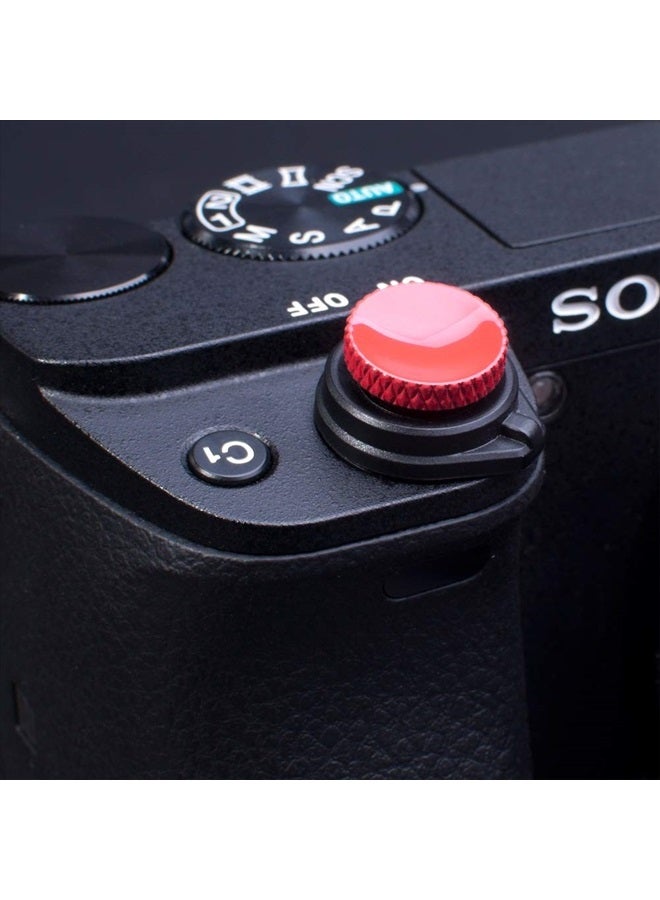 VKO Camera Soft Release Shutter Button Cap Compatible with Sony ZV-1 ZV1 RX100M7 RX100M6 RX100M5 RX100M4 RX100M3 A6000 A6100 A6300 A6400 A7R A7S A7 Flat Surface Shutter Button Cameras Red(2 Pack) - Image 3