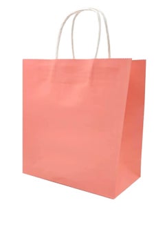 PARTY FUN Elegance Paper Gift Bags - Set of 10pcs, 12x25x33.5cm: Chic Packaging for Special Occasions Pink Color  - Image 1