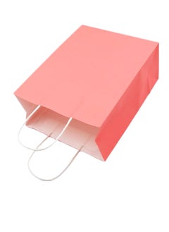 PARTY FUN Elegance Paper Gift Bags - Set of 10pcs, 12x25x33.5cm: Chic Packaging for Special Occasions Pink Color  - Image 2