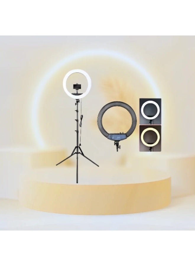 Jmary FM-18R is an 18-inch ring light designed to elevate your lighting game for photography, videography, makeup application, vlogging, & live streaming. - Image 3