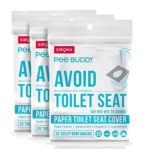 PEE BUDDY PeeBuddy Disposable Paper Toilet Seat Covers (Pack Of 60) | No Direct Contact with Unhygienic Seats| Easy To Dispose| Nature Friendly| Must Have For Women - Image 1
