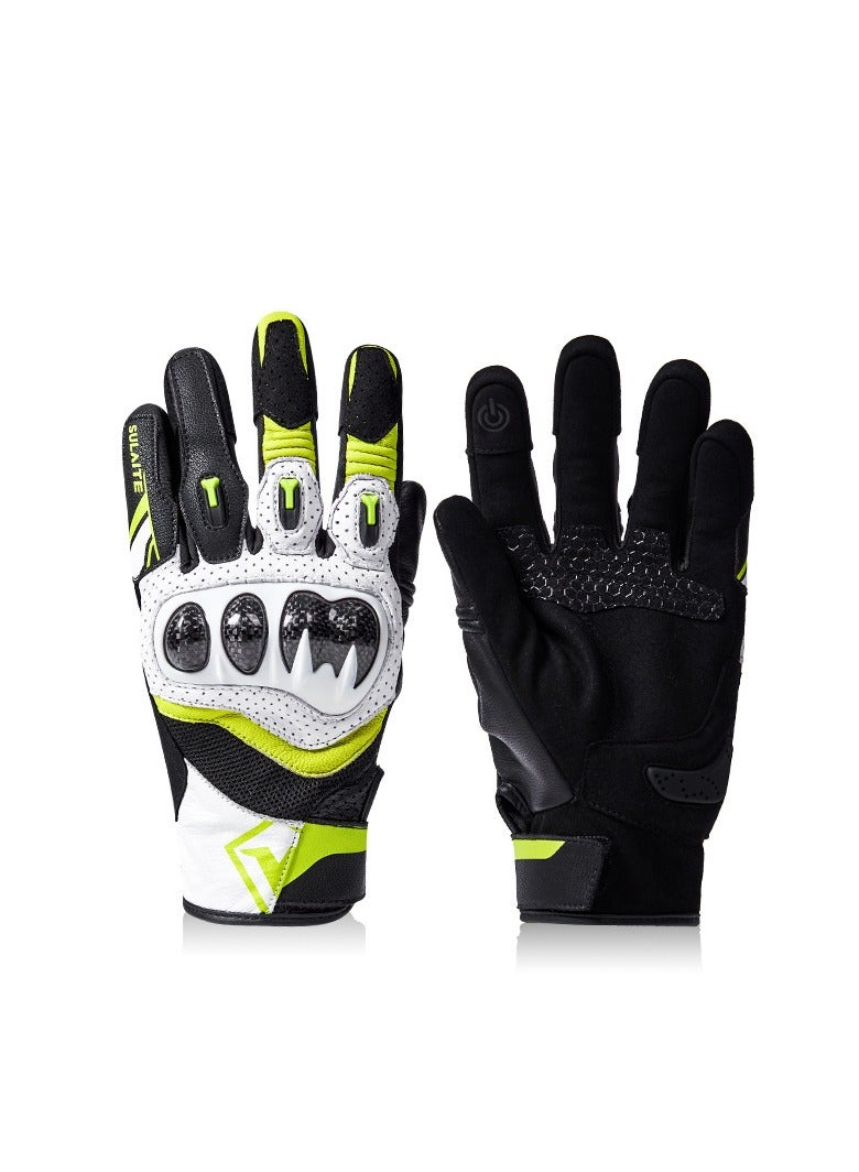 سولايت قفازات ركوب الدراجات النارية Sulaite G7 ترقية 3K ألياف الكربون مكافحة السقوط مزدوجة إصبع شاشة لمس إصبع كامل ونصف إصبع قفازات السفر الدراجات النارية - Image 1