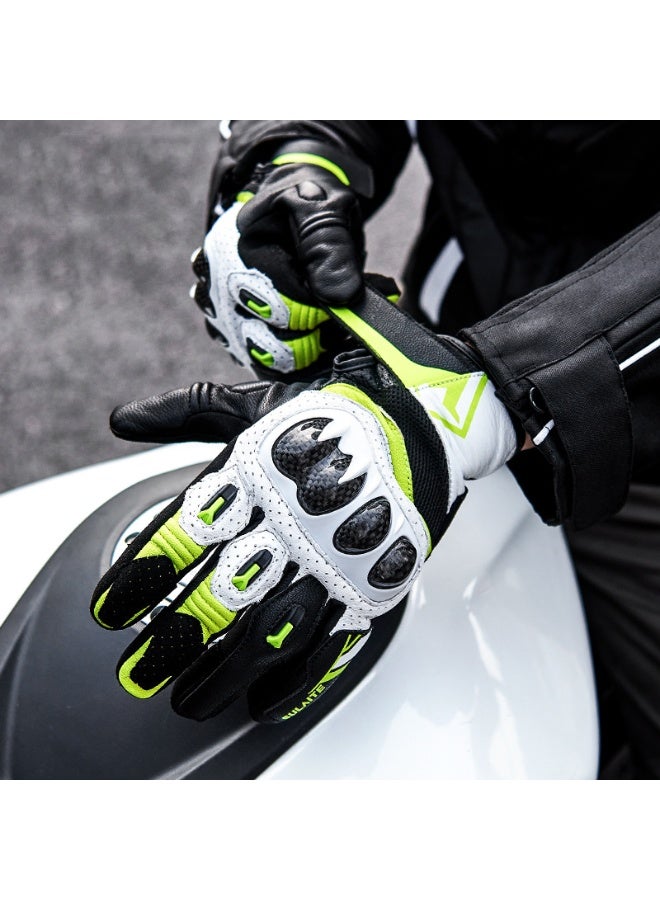سولايت قفازات ركوب الدراجات النارية Sulaite G7 ترقية 3K ألياف الكربون مكافحة السقوط مزدوجة إصبع شاشة لمس إصبع كامل ونصف إصبع قفازات السفر الدراجات النارية - Image 3