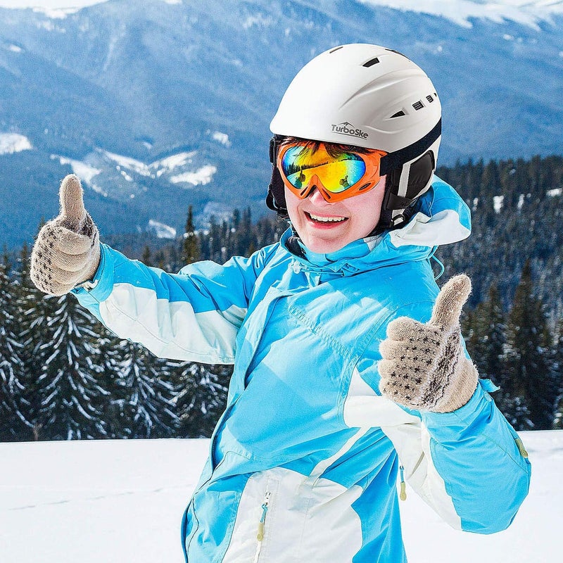 TurboSke Ski Helmet, Snowboard Helmet, Snow Sports Helmet for Men Women and Youth (White, L) - Image 2