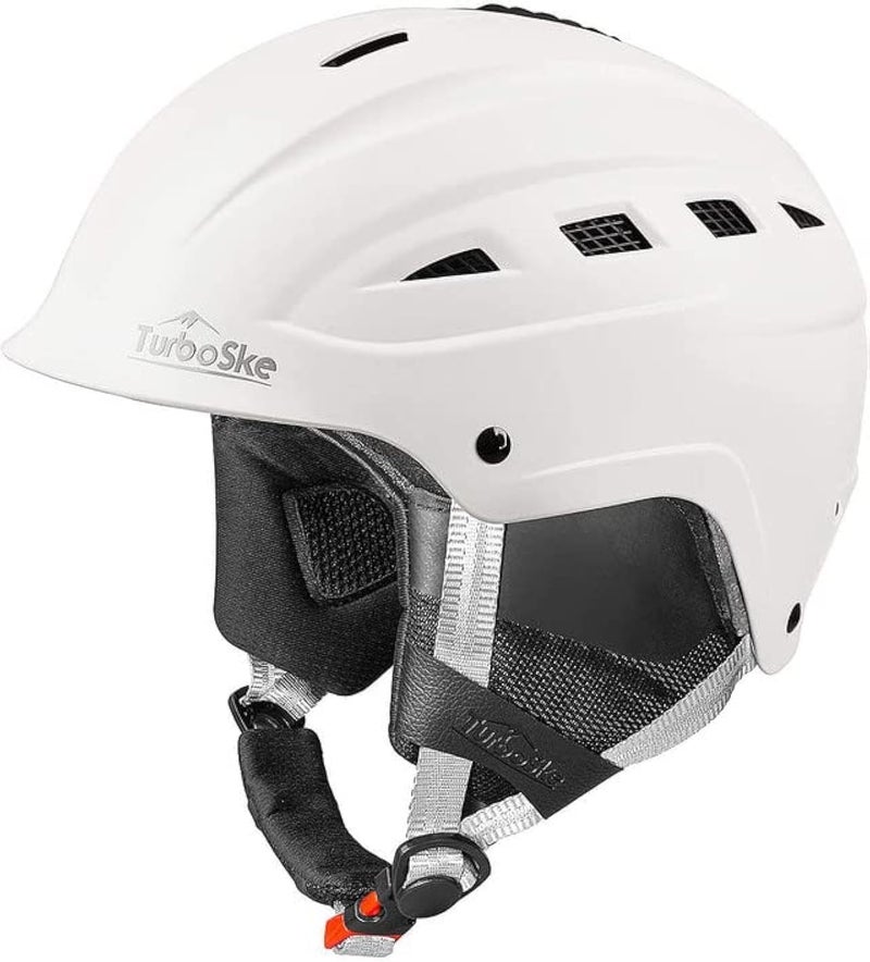 TurboSke Ski Helmet, Snowboard Helmet, Snow Sports Helmet for Men Women and Youth (White, L) - Image 1