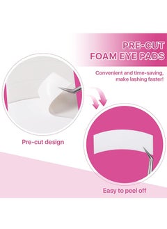 HS Foam Eye Pads For Eyelash Extensions, 110 PCS Pre Cut Medical Foam Tape Under Eye Pads Lash Extension Supplies Beauty Tools Lint Free Hypoallergenic No Latex Waterproof  - Image 3