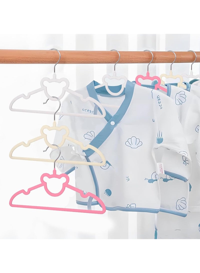 Mmmon Kids Velvet Hangers (12.8 Inch-20Pack), Non-Slip Baby Clothes Hangers forCloset, Ultra Slim Space Saving ChildrensHangers, 360Degree Swivel-Hook,Infant/Toddler Hangers, Light grey powder - Image 3