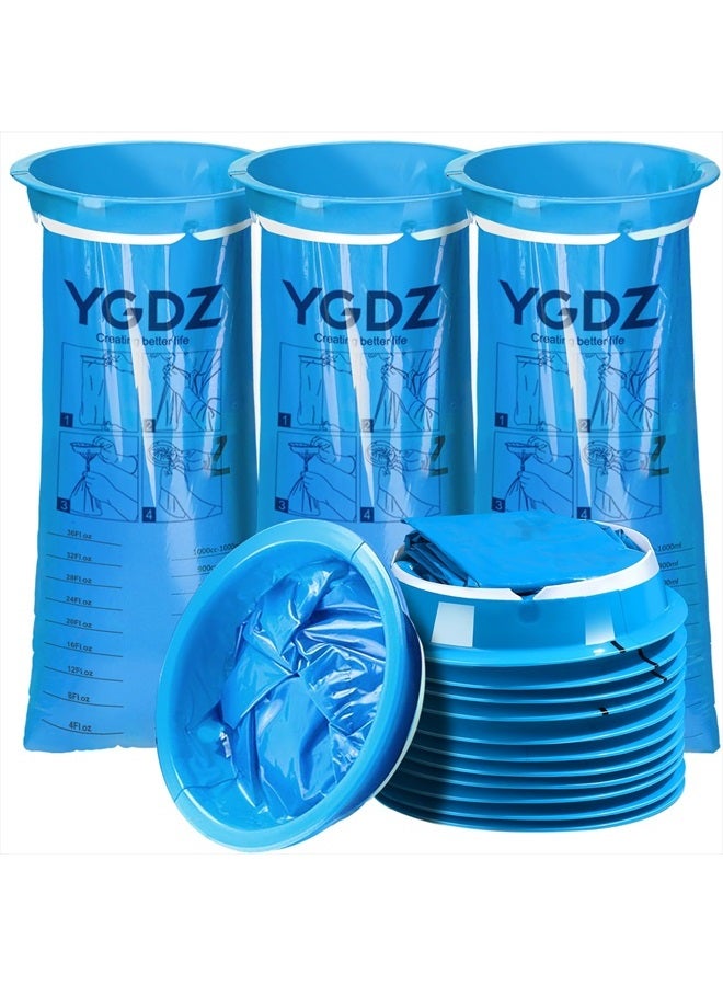 YGDZ Vomit Bags Disposable, 15 Pack Emesis Bags Disposable Barf Bags Throw Up Bags, Nausea for Travel Motion Sickness, Vomit Bags for Car, Aircraft, Kids, 1000ml  - Image 1