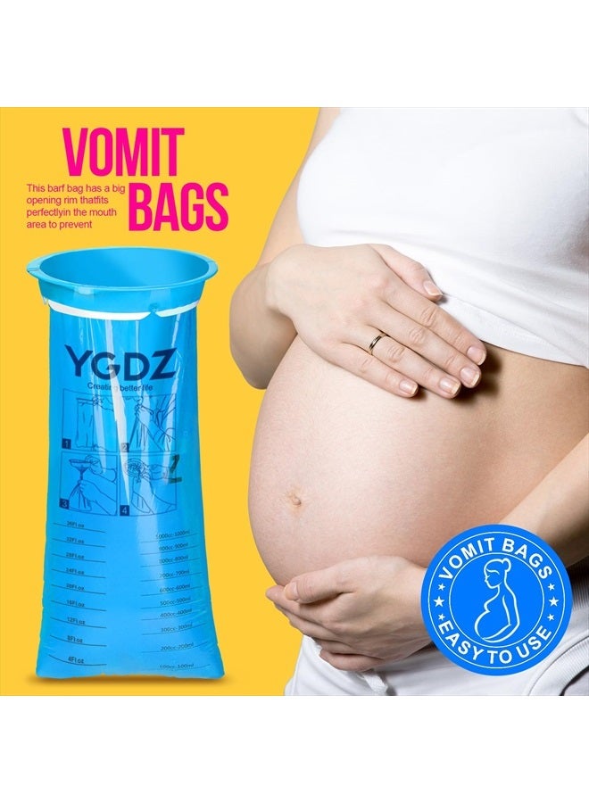 YGDZ Vomit Bags Disposable, 15 Pack Emesis Bags Disposable Barf Bags Throw Up Bags, Nausea for Travel Motion Sickness, Vomit Bags for Car, Aircraft, Kids, 1000ml  - Image 5