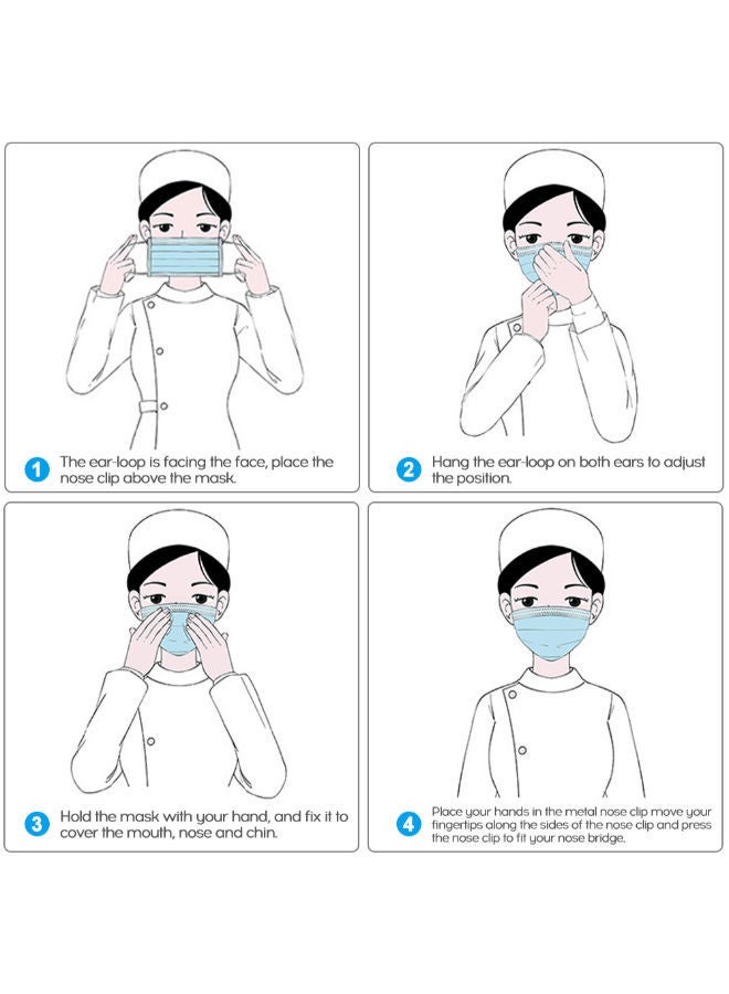 NIBEMINENT 20-Piece 3-Layer Disposable Face Mask - Image 2