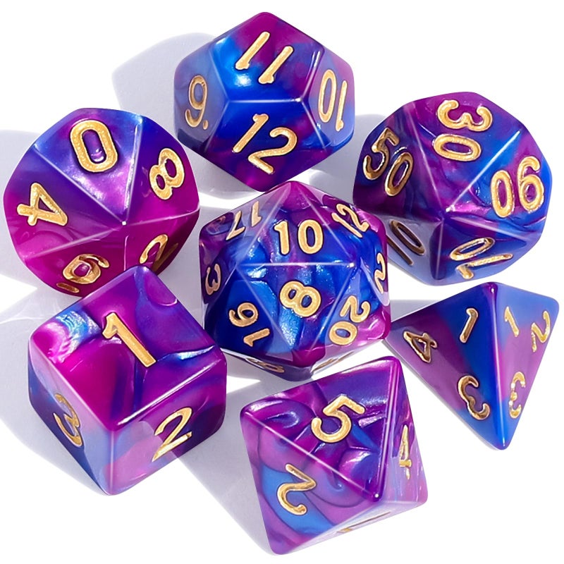 CiaraQ DND Polyhedral Dice Set with a Black Dice Bag for DD RPG MTG Role Playing Table Games - Image 3