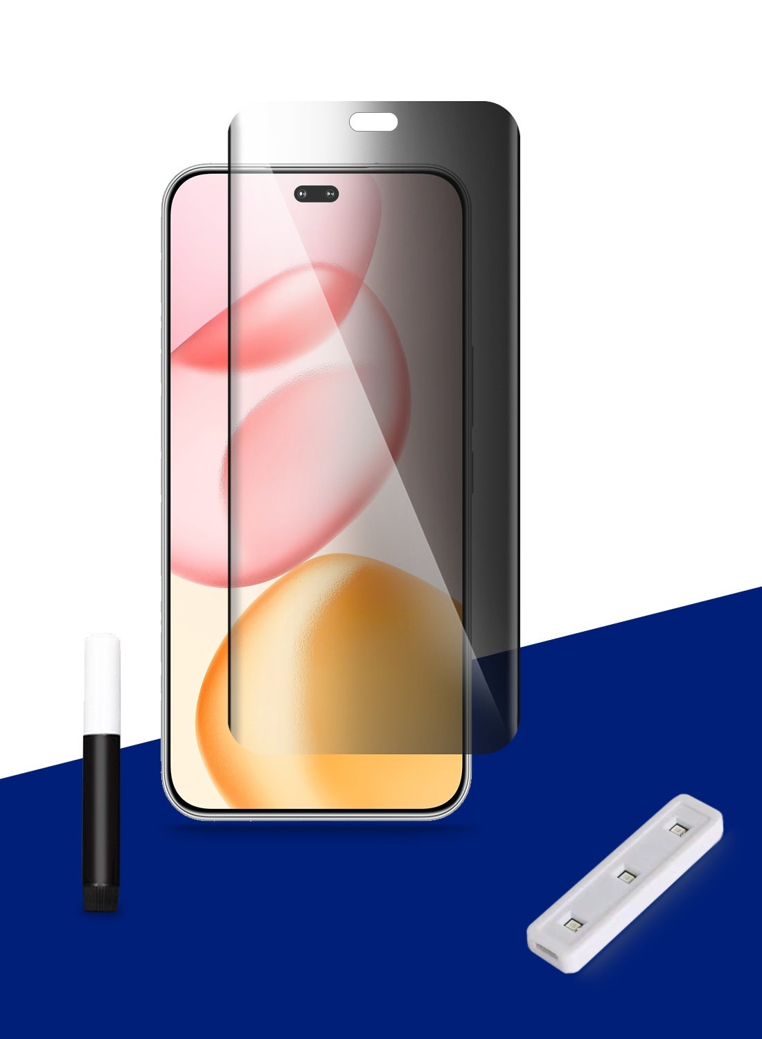 Honor 400 Pro 5G 2025 Premium Curved Edges UV Full Glue Full Cover Privacy Tempered Glass Screen Protector (MSGUCP) - Clear