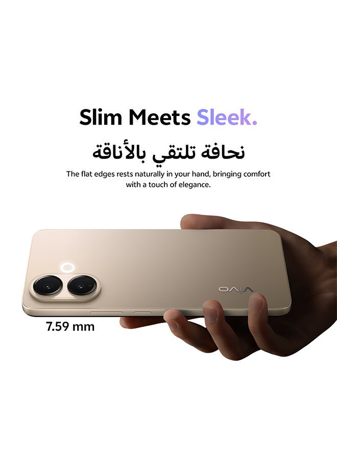 فيفو V70 لايت 5G ثنائي الشريحة ذهبى 8 جيجابايت رام 128 جيجابايت مع شاحن 90 واط هدايا حصرية سماعات أذن وضمان 24 شهر + سنة واحدة لاستبدال الشاشة - نسخة الشرق الأوسط - Image 4