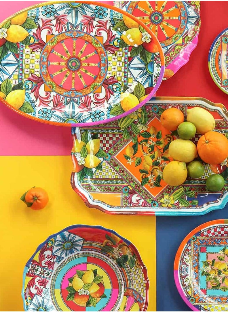 Baci milano - Oval Melamine Serving Plate 50x35 cm Ortigia Baci Milano - Image 1