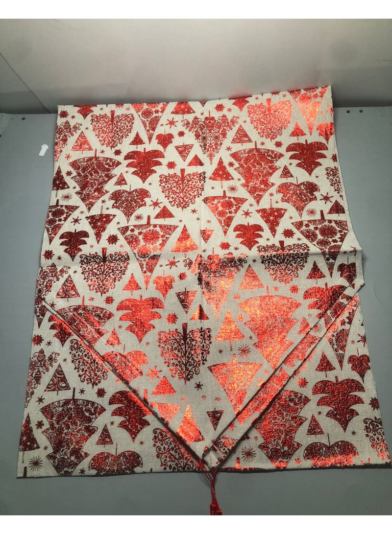 2 Meter Christmas Runner Tablecloth Santa and Reindeer Christmas Runner - Image 1