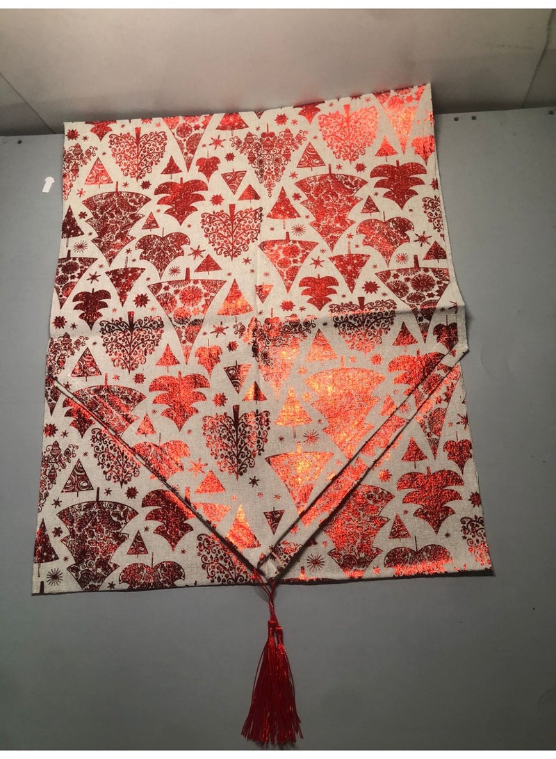 2 Meter Christmas Runner Tablecloth Santa and Reindeer Christmas Runner - Image 3