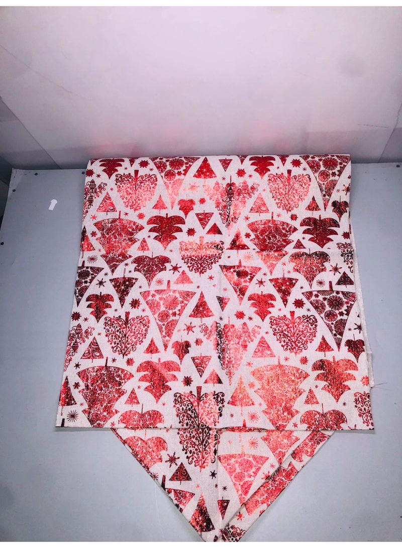 2 Meter Christmas Runner Tablecloth Santa and Reindeer Christmas Runner - Image 2