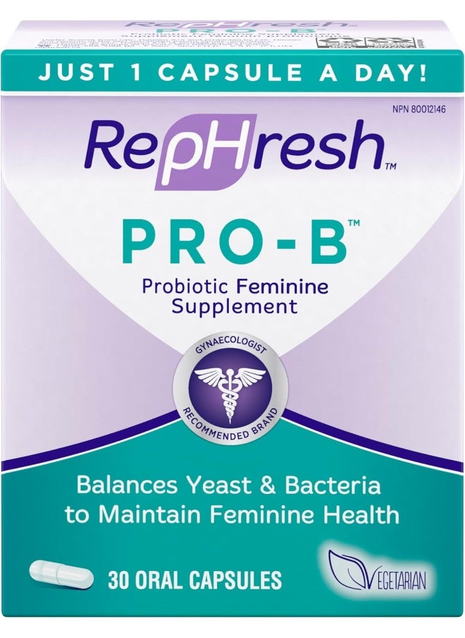 Rephresh Pro-B Probiotic Supplement For Women, 30 Oral Capsules  - Image 1
