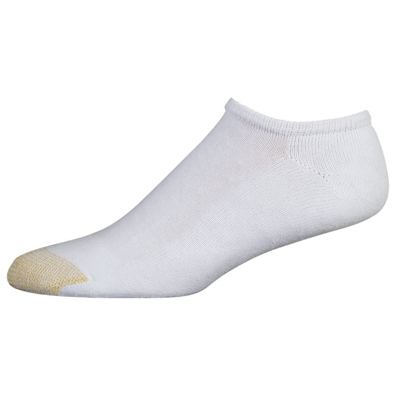 GOLDTOE Men's 656F Cotton No Show Athletic Socks, Multipairs, White (6-Pairs), Large - Image 3