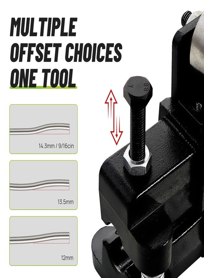 LookFox Conduit Bender, 12~14.3mm（9/16in）- Adjustable Offset for Flexible & Precise Bends, Fits 1/2" EMT Conduit, Sturdy&durable, Ideal for Electrical Work, Green - Image 3