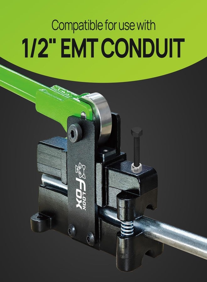 LookFox Conduit Bender, 12~14.3mm（9/16in）- Adjustable Offset for Flexible & Precise Bends, Fits 1/2" EMT Conduit, Sturdy&durable, Ideal for Electrical Work, Green - Image 4