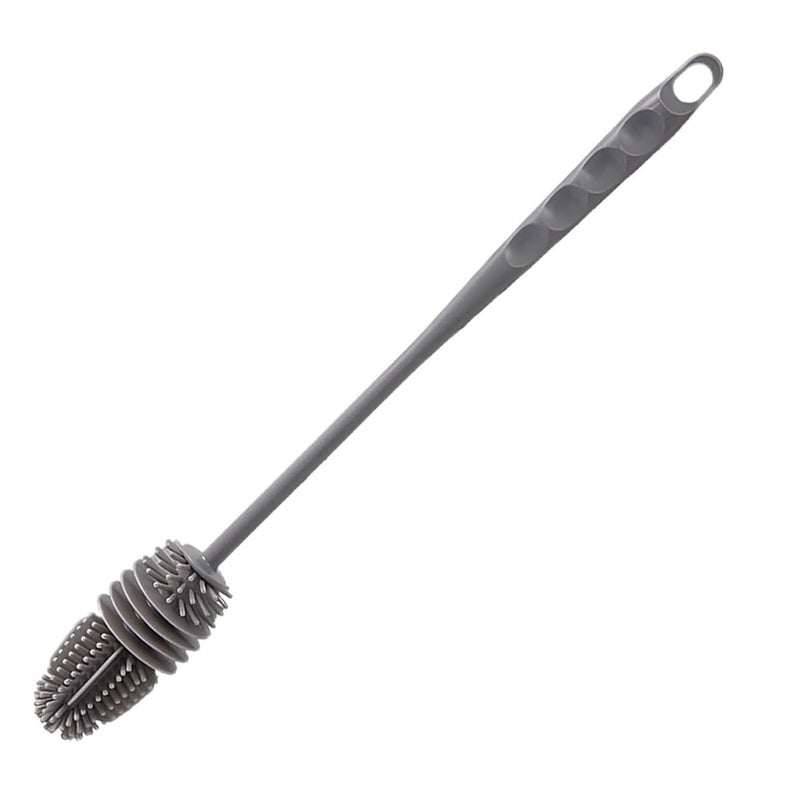 Long handle silicone bottle brush cleaning baby pacifier brush bottle thermos cup silicone brush integrated cleaning bottle brush