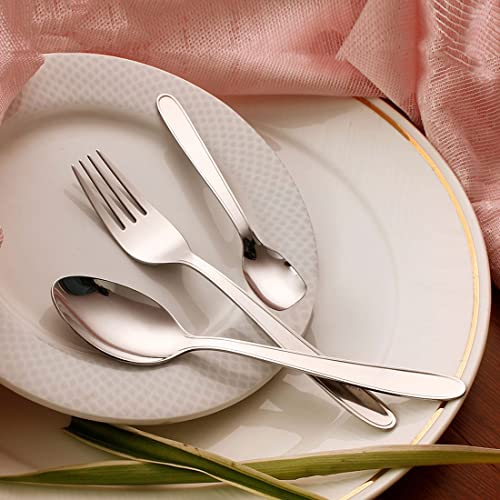 Shri & Sam Stainless Steel Cutlery Set, 18-Pieces, Silver Sigma Border - Image 2