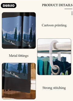 DUNISO Blackout Bottom Bunk Bed Curtains Dormitory Room Lightproof Decorative Roommate Privacy Cover Canopy Photo Background Decor Backdrop Blackout Curtain 2 Panels  - Image 2