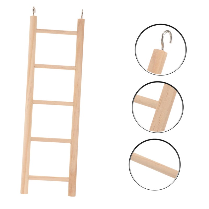 Wooden Bird Climbing Ladder For Parrots Cockatiels Promotes Exercise And Muscle Development - Image 3