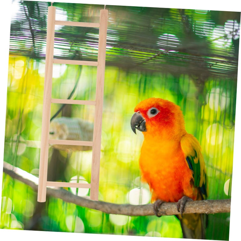 Wooden Bird Climbing Ladder For Parrots Cockatiels Promotes Exercise And Muscle Development - Image 5