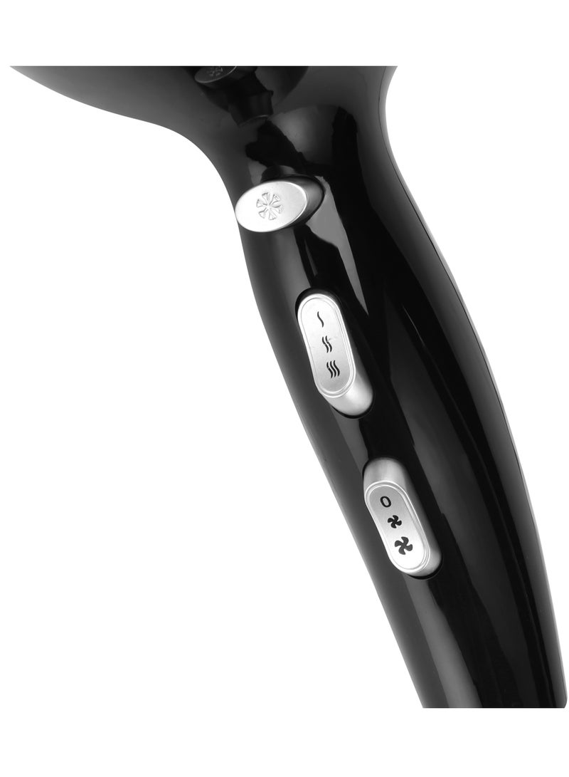 Olsenmark 2400 W Professional Hair Dryer OMH4097, 2 Speed Control, 1 Cool Function and 3 Level Heat Black - Image 4