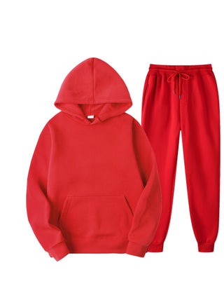 Light Panel Spring New Solid Color Hooded Sweater Casual Sweater Pants Fleece Pullover Set Red - pzsku/ZC0CA11B84186CF0FD887Z/45/1746217362/ede2c0cc-7f12-49a3-afd6-3277e6024209