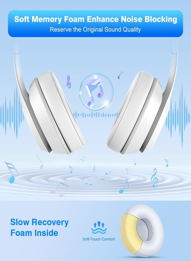 Link Dream Replacement Ear Pads for Beats Solo 2 & 3 - Memory Foam Earpads Cushion Cover for Wireless Headphones (White) - Image 3