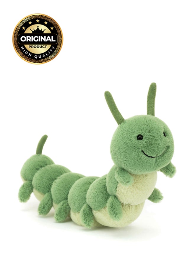 Jellycat دودة كاريز المحشوة - لعبة محشوة ناعمة بأرجل كوردية، هدية عيد الحب لطيفة للأطفال والبالغين، مجموعة جليكات، 13 سم - Image 1