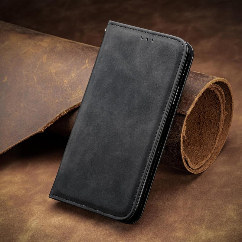 Cracedily Case for Sony Xperia 10 VI Case, Premium Leather Flip Wallet Case with Card Slots and Horizontal Stand Function Magnet Coque Cover Protective Case for Sony Xperia 10 VI, Black - Image 5