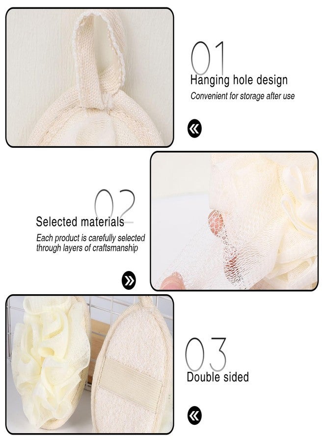 PASDUCHAS 4 PCS Larger Lightweigh Travel Size Loofah, Terry Cloth Small Mini Travel Sponges for Body, Sensitive Skin Exfoliating - Image 3