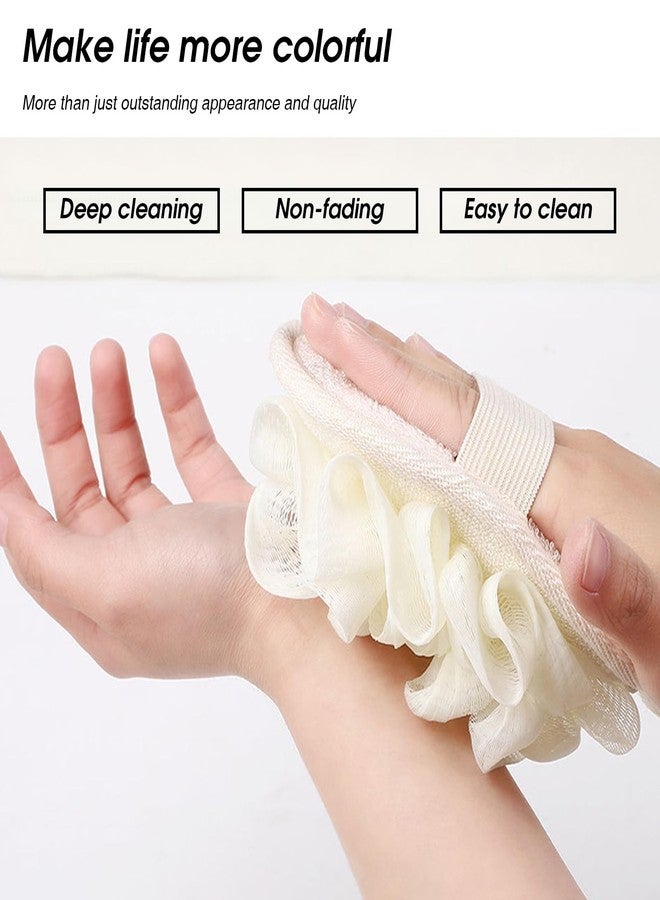 PASDUCHAS 4 PCS Larger Lightweigh Travel Size Loofah, Terry Cloth Small Mini Travel Sponges for Body, Sensitive Skin Exfoliating - Image 2