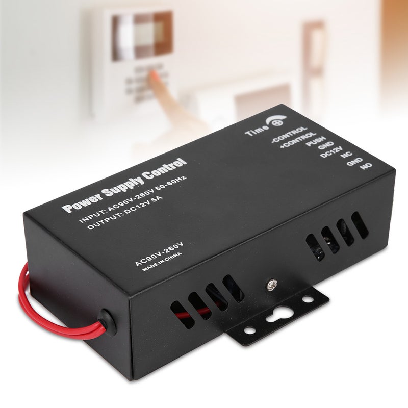 منفذ بطارية احتياطية لتحكم مصدر الطاقة لنظام أمن مكتب الوصول إلى الأبواب AC90‑260V إلى DC12V 5A - Image 1
