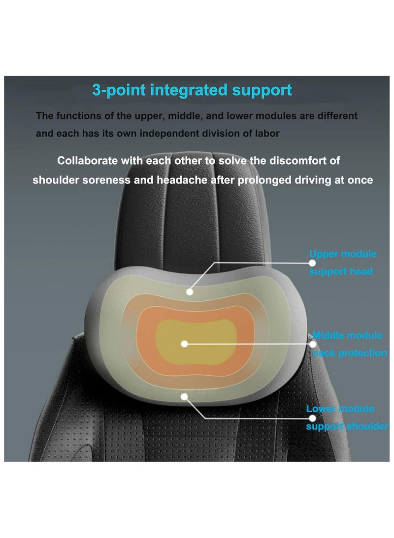 KIIUMI Car Pillow,Car Seat Head Rest Neck Pillow ,Car Neck Pillow for Neck Pain Relief and Cervical Support,Car Headrest Pillow,Car Seat Neck Pillow with 100% Pure Memory Foam - Image 2