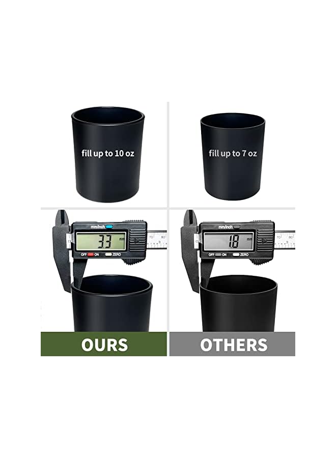 The Bros 12 Pack 10oz Glass Candle Jars with Lids and Sticky Labels, Empty Candle Jars for Making Candles Bulk Containers(Matte Black) - Image 5