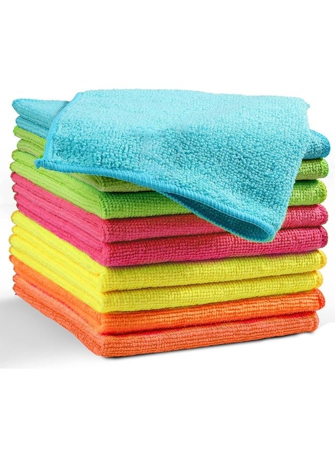 مجموعة مناشف تنظيف من الألياف الدقيقة - فائقة الامتصاص، خالية من الوبر، متعددة الألوان - عبوة من 10 قطع للمنزل والمطبخ والسيارة - Image 1