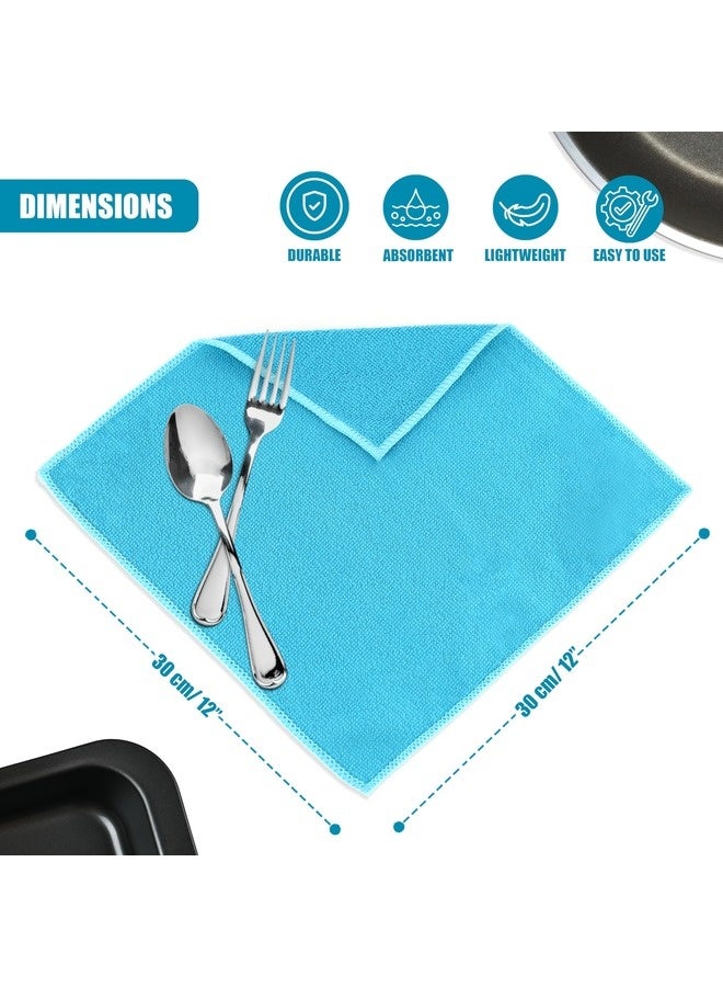 مجموعة مناشف تنظيف من الألياف الدقيقة - فائقة الامتصاص، خالية من الوبر، متعددة الألوان - عبوة من 10 قطع للمنزل والمطبخ والسيارة - Image 3