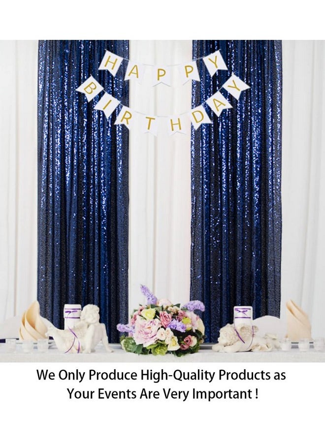 ShinyBeauty Sparkle Backdrop Curtain Navy Blue 2 Panels Set Sequin Photo Backdrop 2Ftx8Ft Sequin Backdrop Curtain Pack Of 21220S  - Image 3