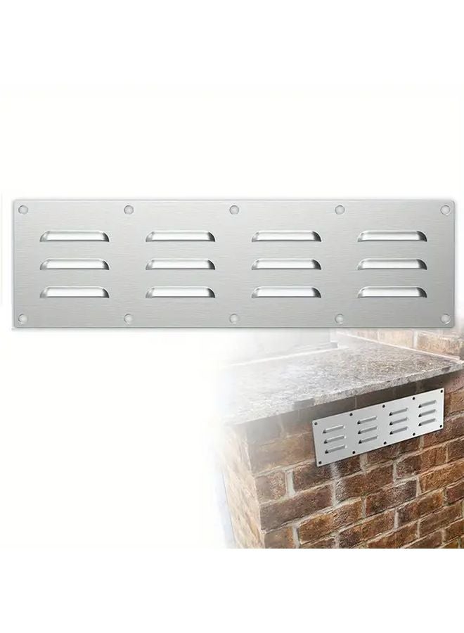 Stainless Steel Ventilation Panel Outdoor Cooking Air Vent Cover Grill Silvery - Image 2