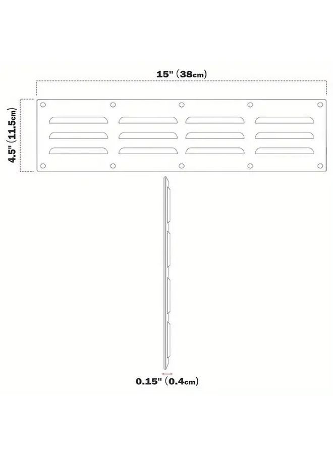 Stainless Steel Ventilation Panel Outdoor Cooking Air Vent Cover Grill Silvery - Image 4
