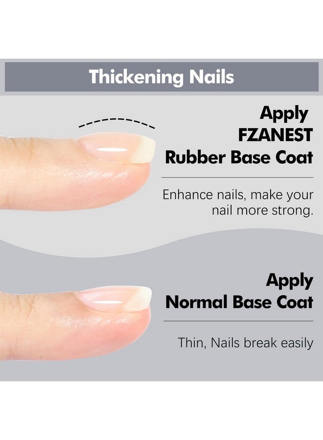 FZANEST Builder Gel Rubber Base Gel Polish For Nails Thickening, Nail Strengthening Extension Sculpting Nail Glue Gel In A Bottle, Soak Off Long Lasting UV LED Builder Base Coat - Image 1